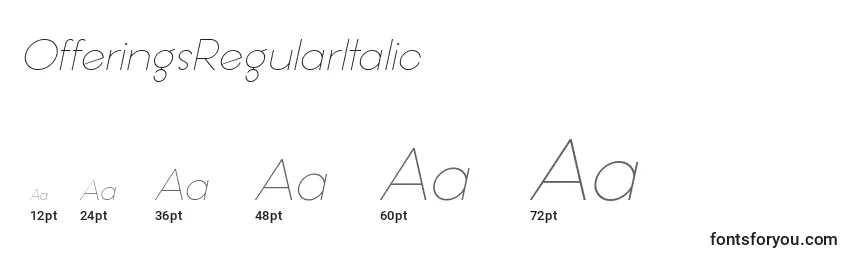 OfferingsRegularItalic Font Sizes