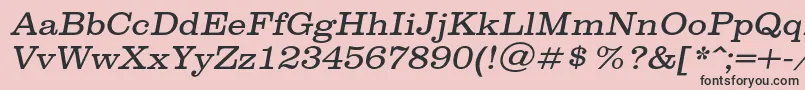 SpslclarendoncItalic Font – Black Fonts on Pink Background