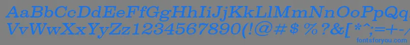 SpslclarendoncItalic Font – Blue Fonts on Gray Background