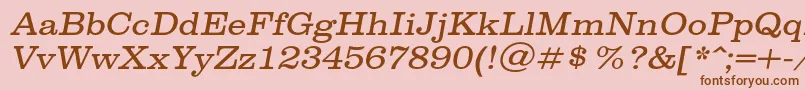 SpslclarendoncItalic Font – Brown Fonts on Pink Background