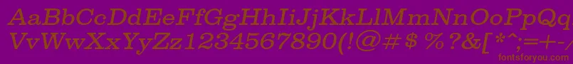 SpslclarendoncItalic Font – Brown Fonts on Purple Background