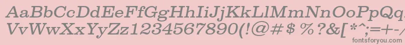 SpslclarendoncItalic Font – Gray Fonts on Pink Background