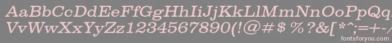 SpslclarendoncItalic Font – Pink Fonts on Gray Background