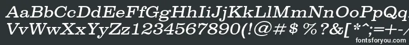 Шрифт SpslclarendoncItalic – белые шрифты