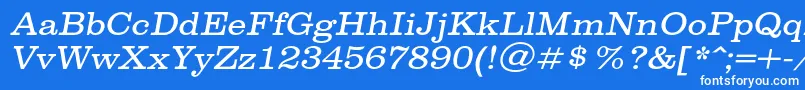 SpslclarendoncItalic Font – White Fonts on Blue Background