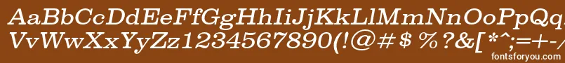 SpslclarendoncItalic Font – White Fonts on Brown Background