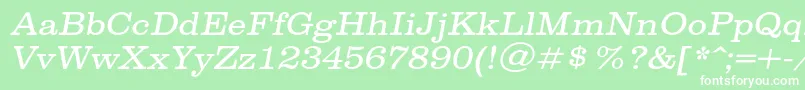 SpslclarendoncItalic Font – White Fonts on Green Background