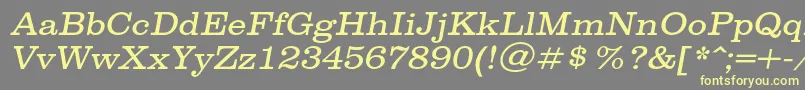 SpslclarendoncItalic Font – Yellow Fonts on Gray Background