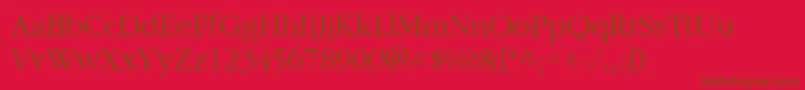 Police GarnetRegular – polices brunes sur fond rouge