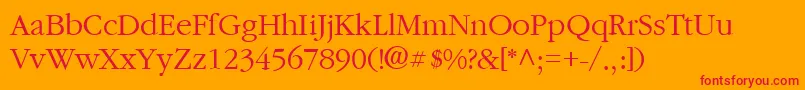 GarnetRegular Font – Red Fonts on Orange Background