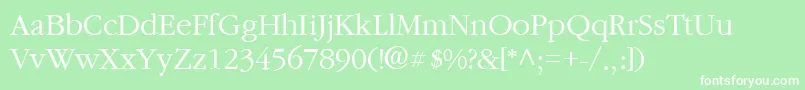 GarnetRegular Font – White Fonts on Green Background