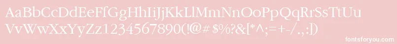 GarnetRegular Font – White Fonts on Pink Background
