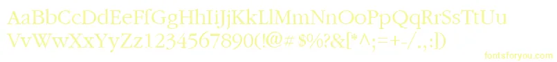 GarnetRegular Font – Yellow Fonts on White Background