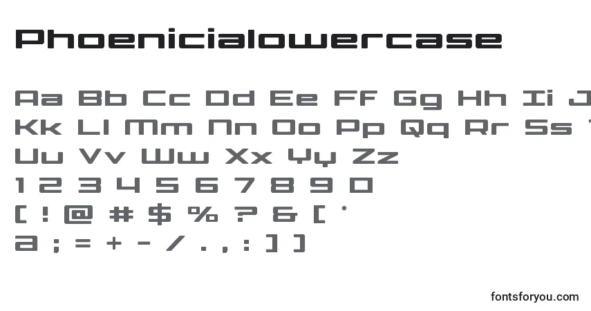 Phoenicialowercaseフォント–アルファベット、数字、特殊文字