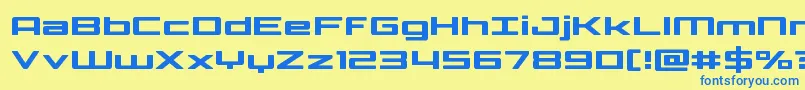 Phoenicialowercase Font – Blue Fonts on Yellow Background