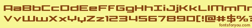 Phoenicialowercase Font – Brown Fonts on Yellow Background