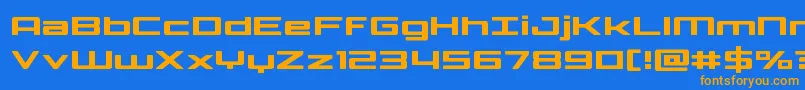 Phoenicialowercase Font – Orange Fonts on Blue Background
