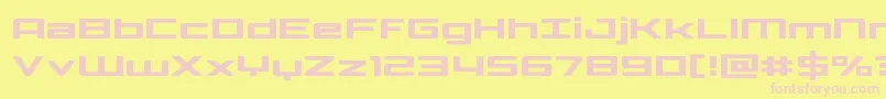 Phoenicialowercase Font – Pink Fonts on Yellow Background