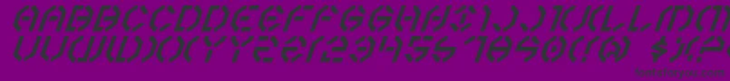 Year3000Italic-Schriftart – Schwarze Schriften auf violettem Hintergrund