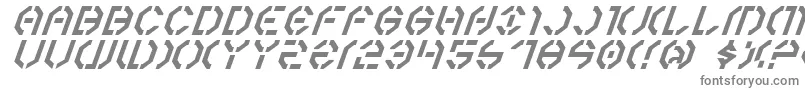 Czcionka Year3000Italic – szare czcionki