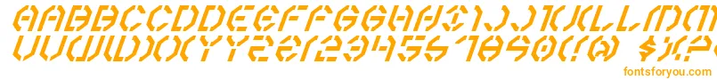Year3000Italic-Schriftart – Orangefarbene Schriften