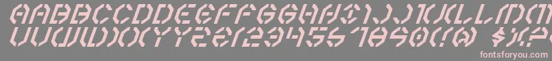 Year3000Italic-Schriftart – Rosa Schriften auf grauem Hintergrund