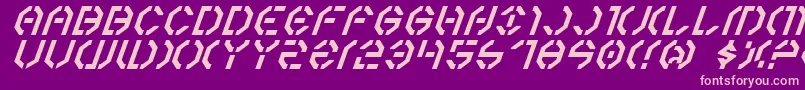 Year3000Italic Font – Pink Fonts on Purple Background