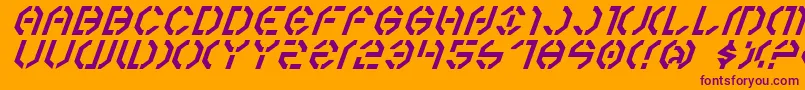 fuente Year3000Italic – Fuentes Moradas Sobre Fondo Naranja