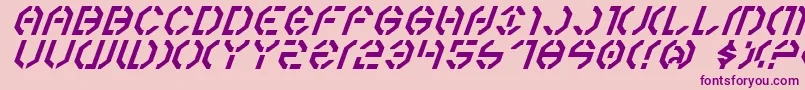 fuente Year3000Italic – Fuentes Moradas Sobre Fondo Rosa