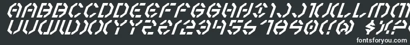 Year3000Italic-Schriftart – Weiße Schriften auf schwarzem Hintergrund