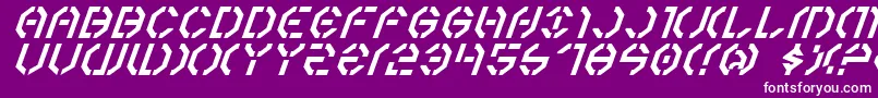 Year3000Italic Font – White Fonts on Purple Background