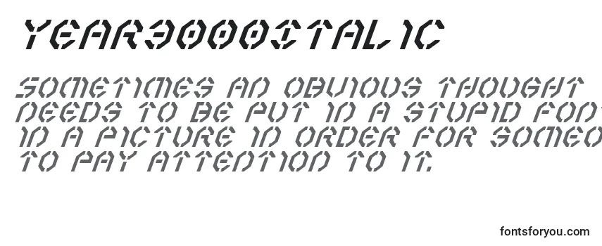 Обзор шрифта Year3000Italic