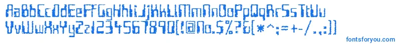 フォントFutui – 白い背景に青い文字