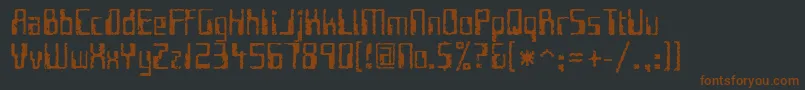Шрифт Futui – коричневые шрифты на чёрном фоне