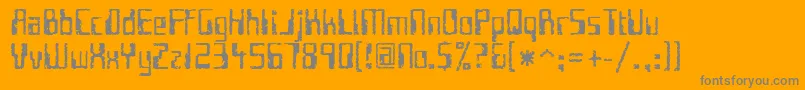 Futui Font – Gray Fonts on Orange Background