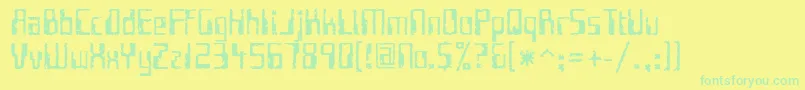 Futui Font – Green Fonts on Yellow Background