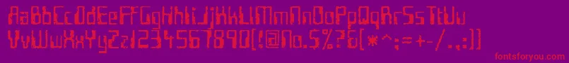 Futui Font – Red Fonts on Purple Background