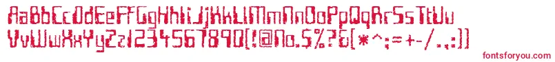 フォントFutui – 白い背景に赤い文字