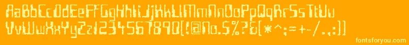 Futui Font – Yellow Fonts on Orange Background