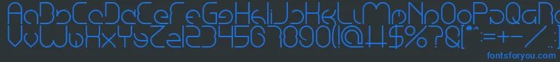 Emmilia Font – Blue Fonts on Black Background