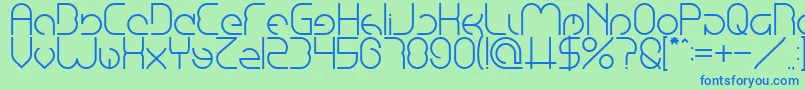 Emmilia Font – Blue Fonts on Green Background