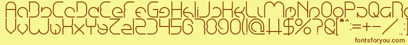 Emmilia Font – Brown Fonts on Yellow Background