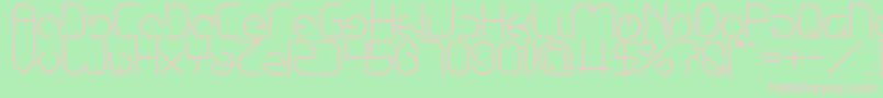 Emmilia Font – Pink Fonts on Green Background