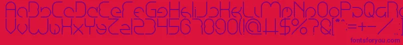 Emmilia Font – Purple Fonts on Red Background