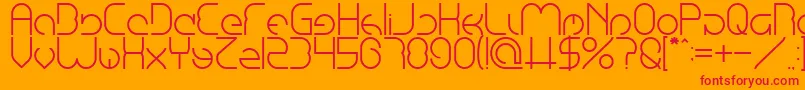 Emmilia Font – Red Fonts on Orange Background