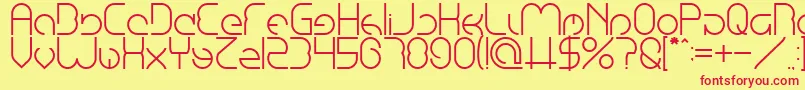 Emmilia Font – Red Fonts on Yellow Background