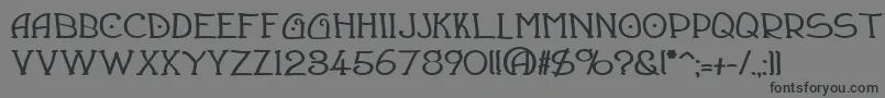 フォントDraughtsmanBold – 黒い文字の灰色の背景