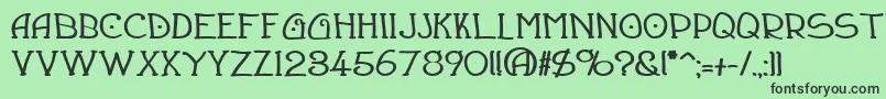 DraughtsmanBold Font – Black Fonts on Green Background