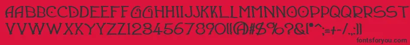 DraughtsmanBold Font – Black Fonts on Red Background