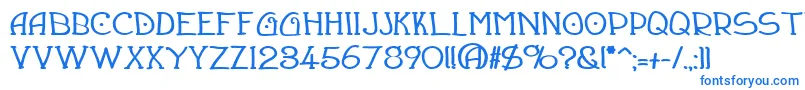 フォントDraughtsmanBold – 白い背景に青い文字